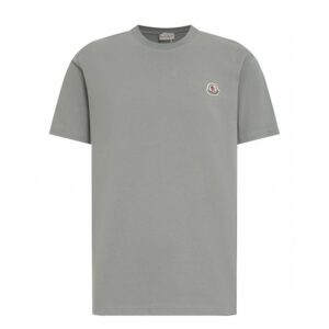 Moncler Logo Patch Cotton T-Shirt – Grey