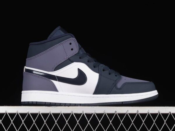 New Arrival AJ1 Mid Obsidian 554724-445