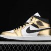 New Arrival AJ1 Mid DC1419-700 Metallic Gold