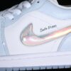 AJ 1 Low SE GS Blue Glitter Swoosh FQ9112-100 AJ 1 Low SE GS Blue Glitter Swoosh FQ9112-100