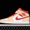 AJ 1 Mid ‘Light Curry Cardinal Red’ 554724-201