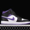 New Arrival AJ1 Mid 554724-095 Black White Purple
