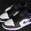 New Arrival AJ1 Mid 554724-095 Black White Purple
