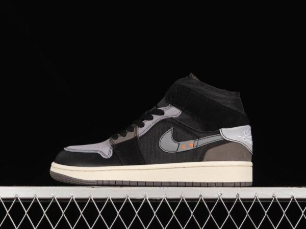 New Arrival AJ1 Mid DM9652-001 Inside Out