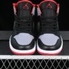 AJ 1 Mid Black Cement Grey Red Shoes DQ8426-006