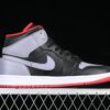 AJ 1 Mid Black Cement Grey Red Shoes DQ8426-006