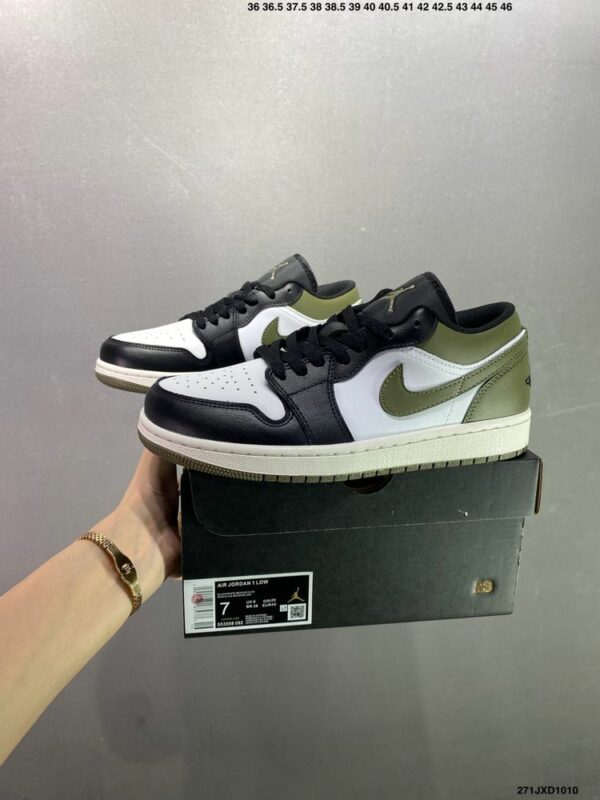 AJ 1 Low Black Toe Medium Olive AJ3301