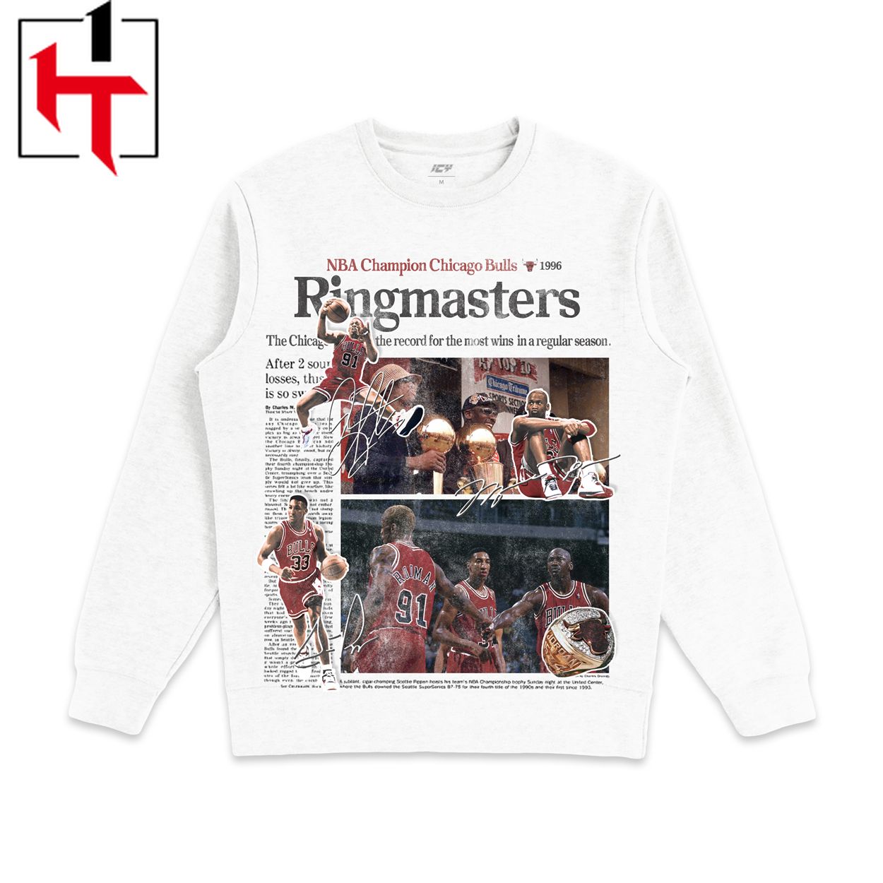 1996 Chicago Bulls Champions Graphic Crewneck Sweatshirt 1996 Chicago Bulls Champions Graphic Crewneck Sweatshirt
