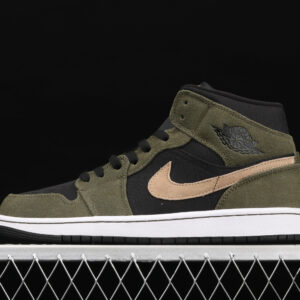AJ 1 Mid Military Olive  – BQ6472-030