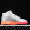 AJ 1 Mid Metallic Silver Pink Crimson 555112-006