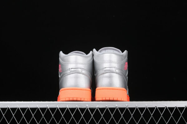 AJ 1 Mid Metallic Silver Pink Crimson 555112-006