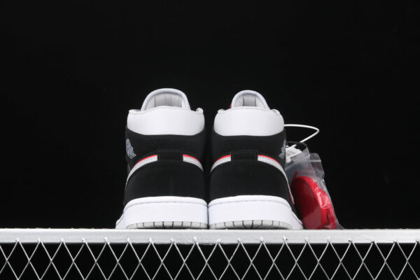 AJ Mid Black Particle Grey Gym Red 554724-060