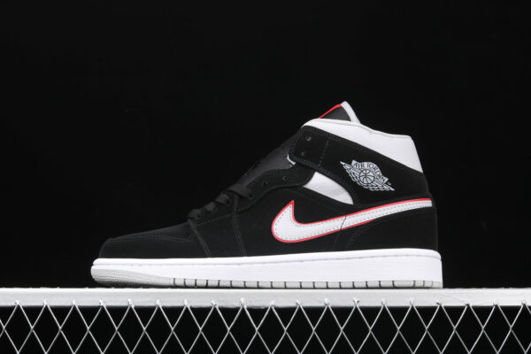 AJ Mid Black Particle Grey Gym Red 554724-060