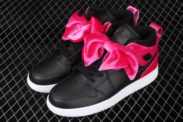 AJ  1 Mid Bow Black Noble Red CK5678-006