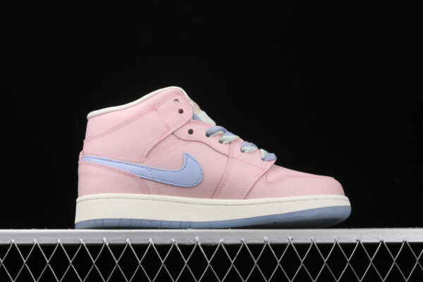 AJ 1 Mid Gs Pink White  555112-600