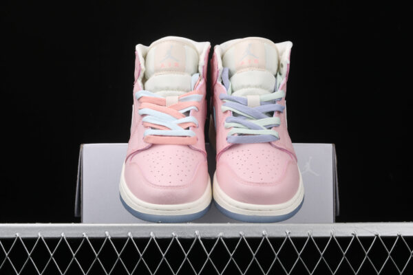 AJ 1 Mid Gs Pink White  555112-600