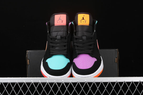 AJ 1 Mid Black Total Orange Purple Blue 554724-083