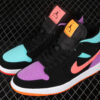 AJ 1 Mid Black Total Orange Purple Blue 554724-083