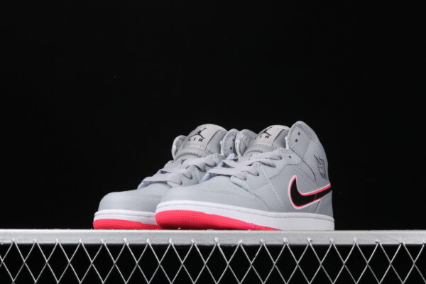 AJ 1 Mid Wolf Grey Pink 555112-060