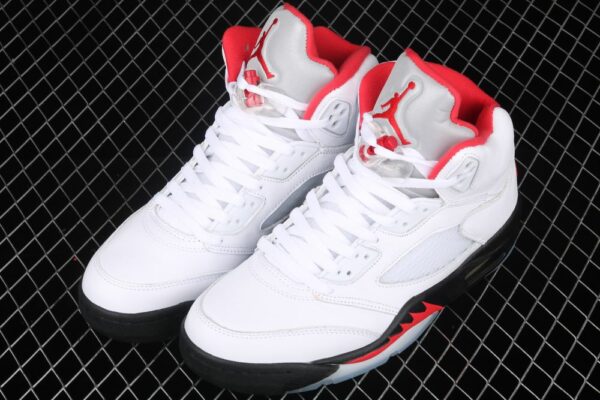 AJ 5 Retro Fire Red Silver Tongue DA1911-102