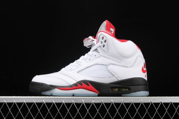 AJ 5 Retro Fire Red Silver Tongue DA1911-102