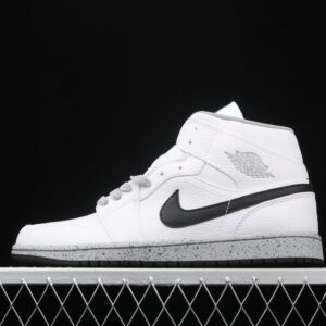 AJ1 Mid Cement White Black Wolf Grey 554725-115