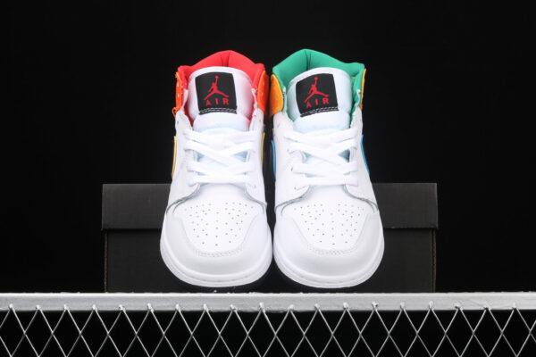 AJ Mid White Court Purple Teal 554725-128