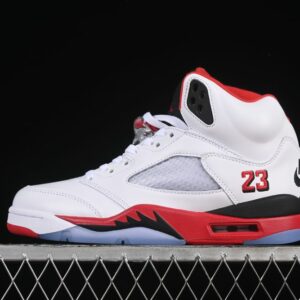 AJ 5 Retro Fire Red Black Tongue HQ7978-101