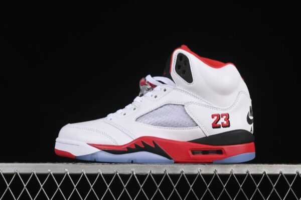 AJ 5 Retro Fire Red Black Tongue HQ7978-101