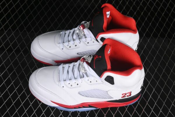 AJ 5 Retro Fire Red Black Tongue HQ7978-101