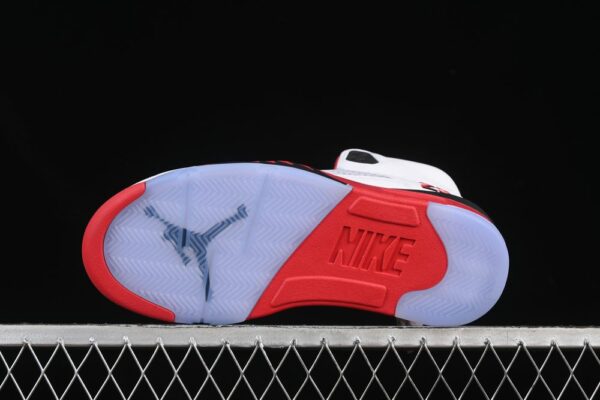 AJ 5 Retro Fire Red Black Tongue HQ7978-101