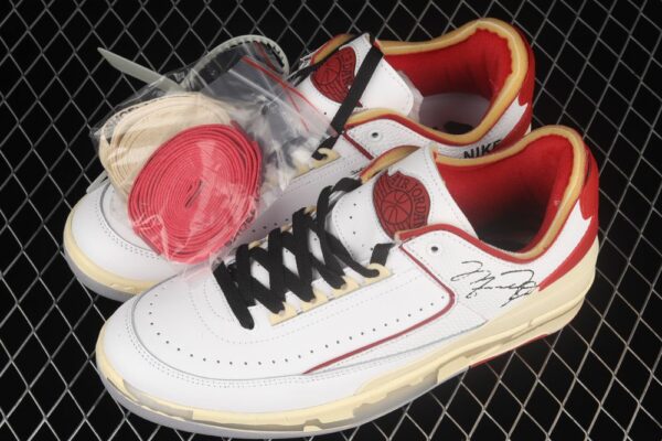 AJ 2 Low SP Off‑White White Varsity Red DJ4375-106