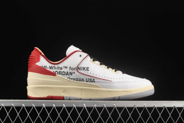 AJ 2 Low SP Off‑White White Varsity Red DJ4375-106