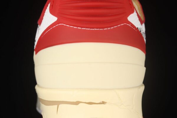 AJ 2 Low SP Off‑White White Varsity Red DJ4375-106