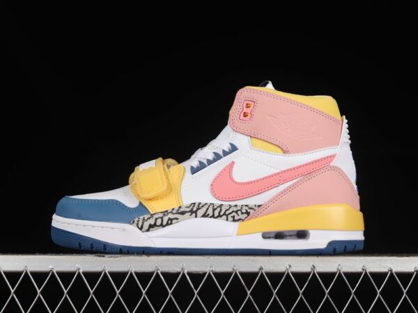 AJ Legacy 312 Mid White Coral French Blue FD9909-161