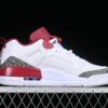 AJ Spizike Low White Dark Red Gray FQ1579-126 AJ Spizike Low White Dark Red Gray FQ1579-126