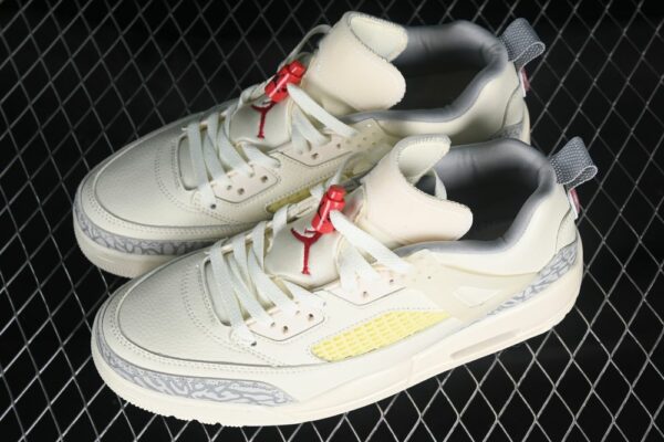 AJ Spizike Low Beige Grey Yellow Red FQ1579-100