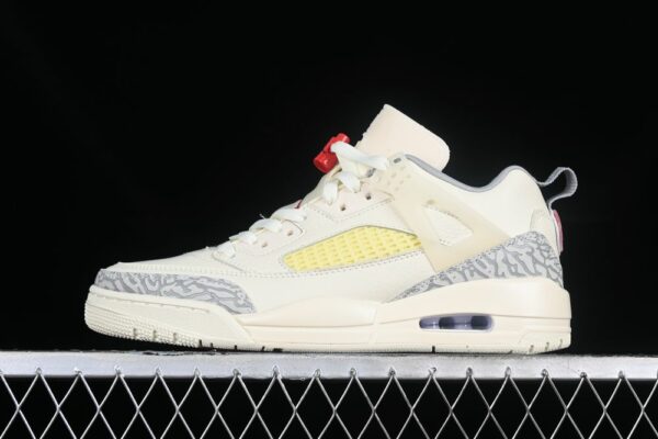 AJ Spizike Low Beige Grey Yellow Red FQ1579-100