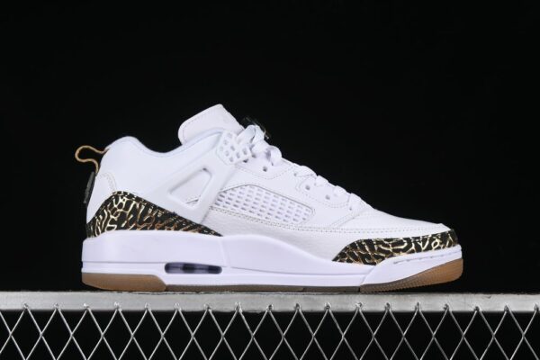 AJ Spizike Low White Black Metallic Gold HJ9019-100