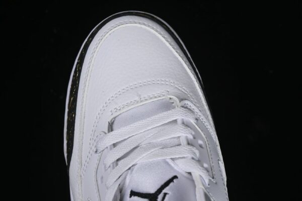 AJ Spizike Low White Black Metallic Gold HJ9019-100