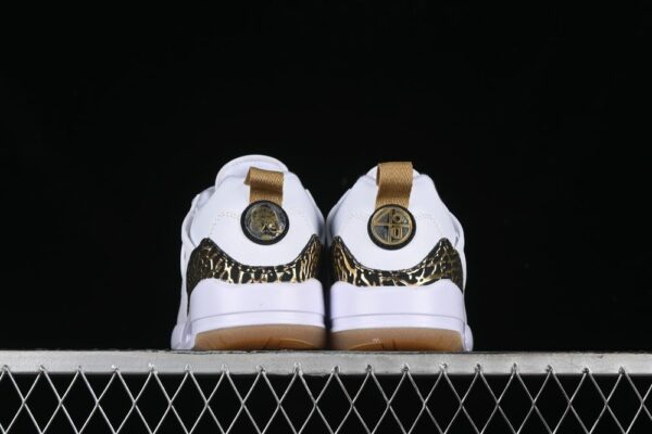 AJ Spizike Low White Black Metallic Gold HJ9019-100