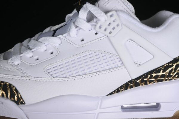 AJ Spizike Low White Black Metallic Gold HJ9019-100