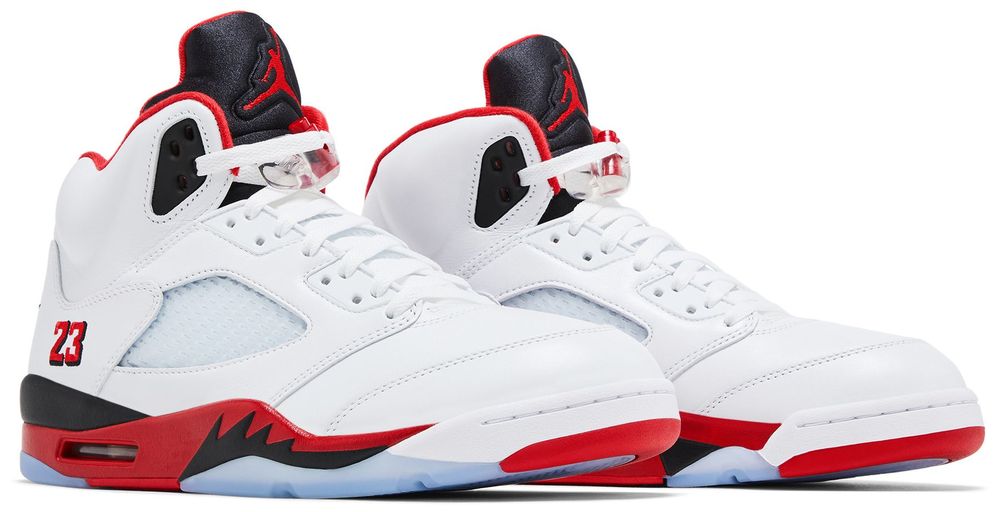 aj 5 fire red black tongue