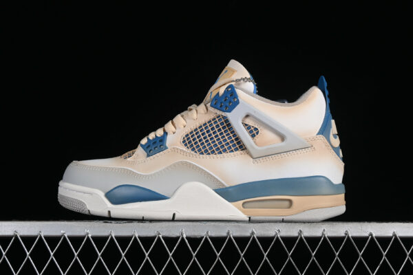 AJ 4 Retro White Military Blue Neutral Grey 308797-105