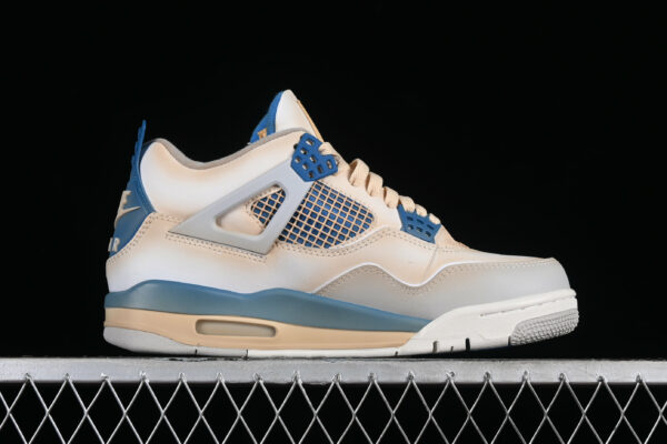 AJ 4 Retro White Military Blue Neutral Grey 308797-105