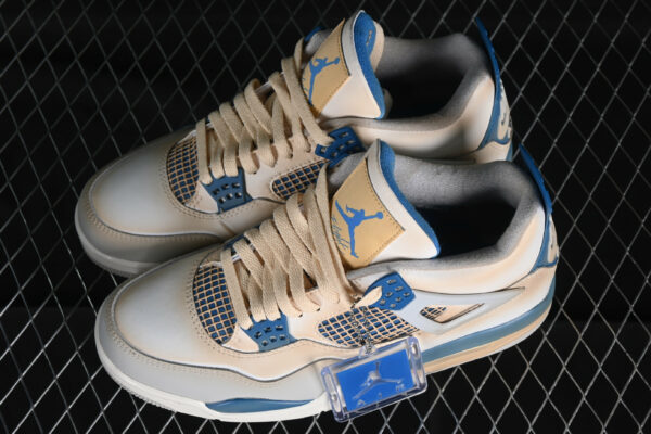 AJ 4 Retro White Military Blue Neutral Grey 308797-105