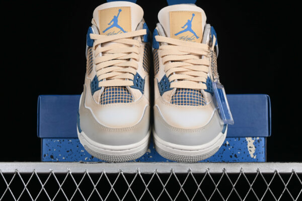 AJ 4 Retro White Military Blue Neutral Grey 308797-105