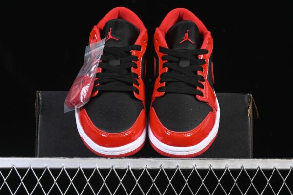 AJ 1 Low ‘Patent Varsity Red Black’ HV4089-006