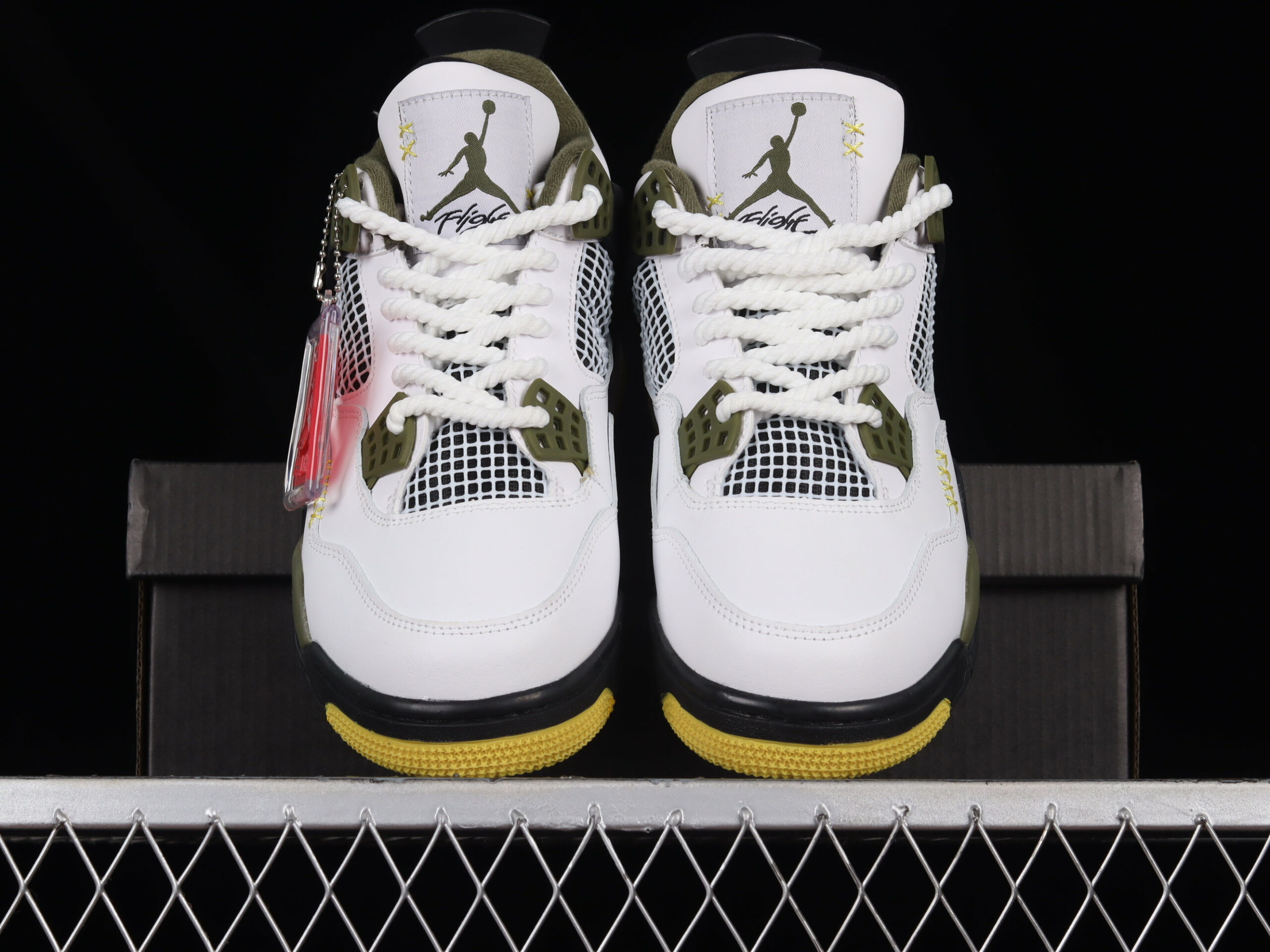 AJ 4 Retro Yellow Green White Black CT8527-900 AJ 4 Retro Yellow Green White Black CT8527-900