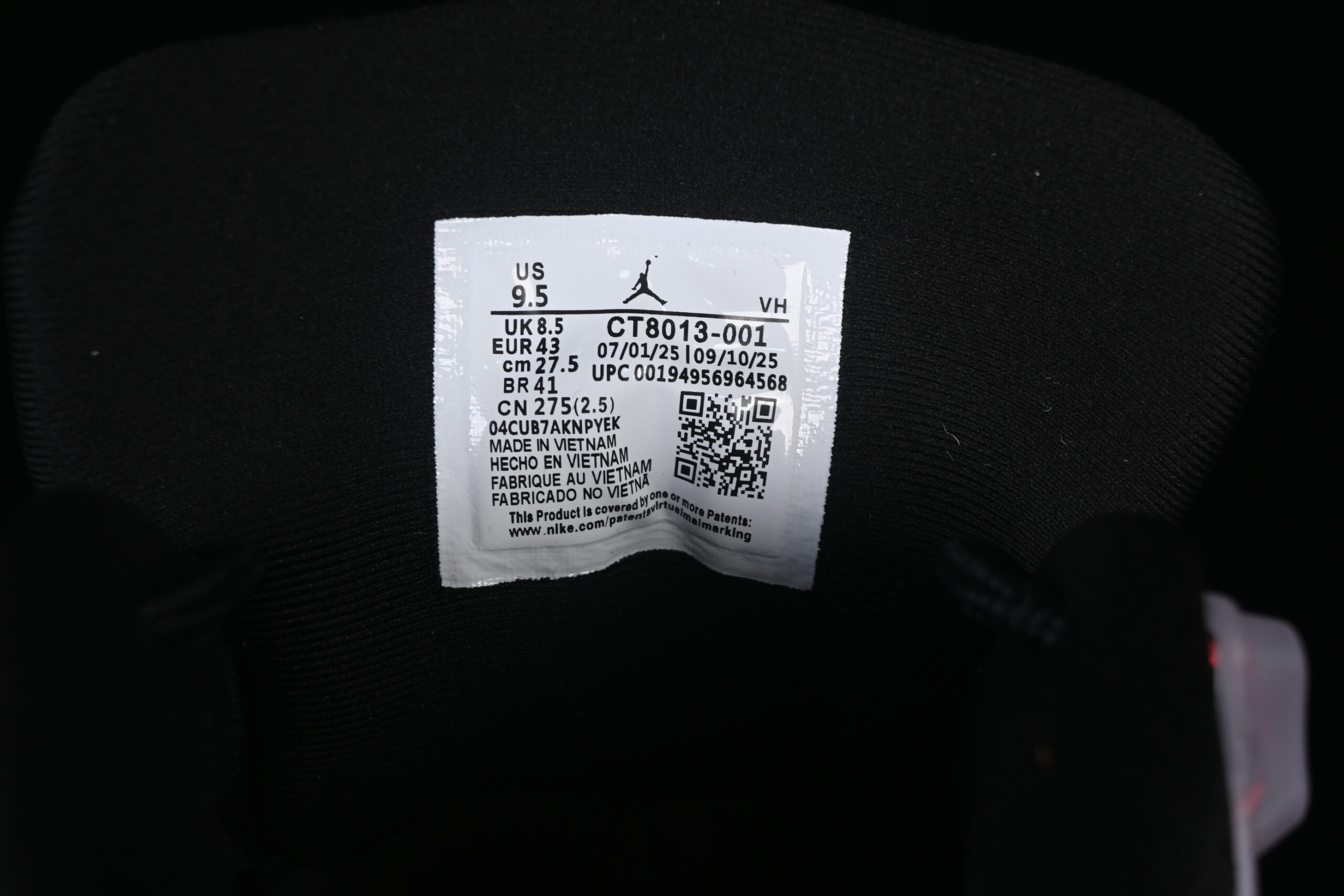 AJ 12 Retro Bloodline CT8013-001 AJ 12 Retro Bloodline CT8013-001